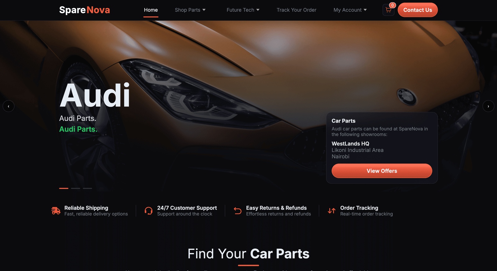 SpareNova – Smart E-Commerce for Auto Spare Parts